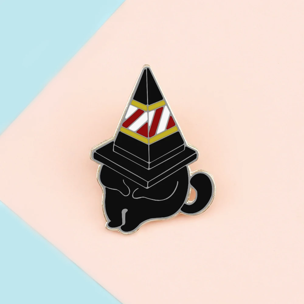 Autistic Black Cat Brooches Cartoon Lovely Creative Animal Enamel Pin Bag Denim Jackets Custom Badge Jewelry Gifts for Women Men