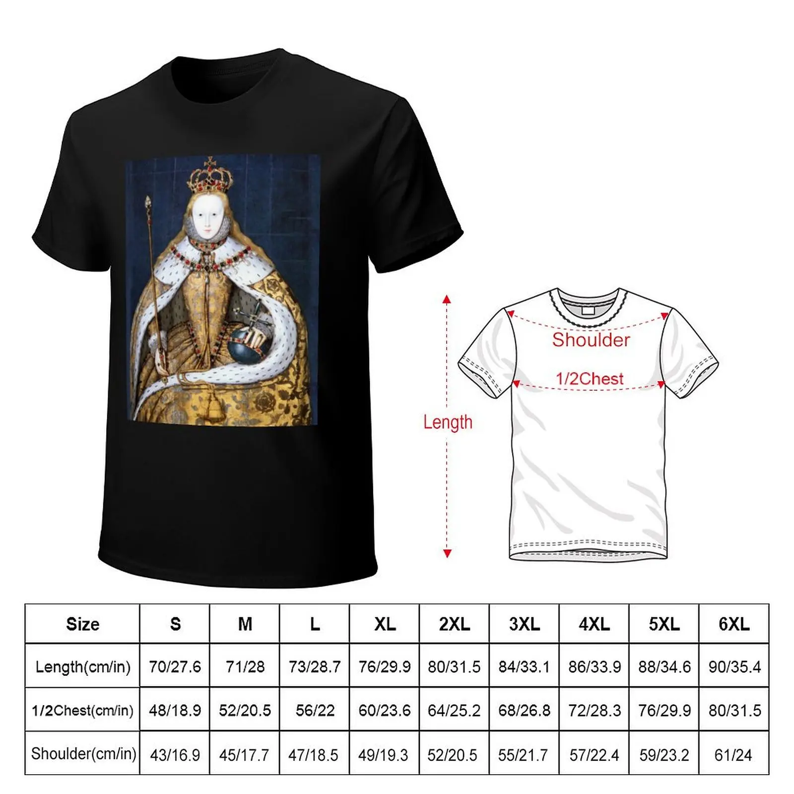 Elizabeth I Coronation Portrait T-Shirt man t shirt cotton T-Shirt