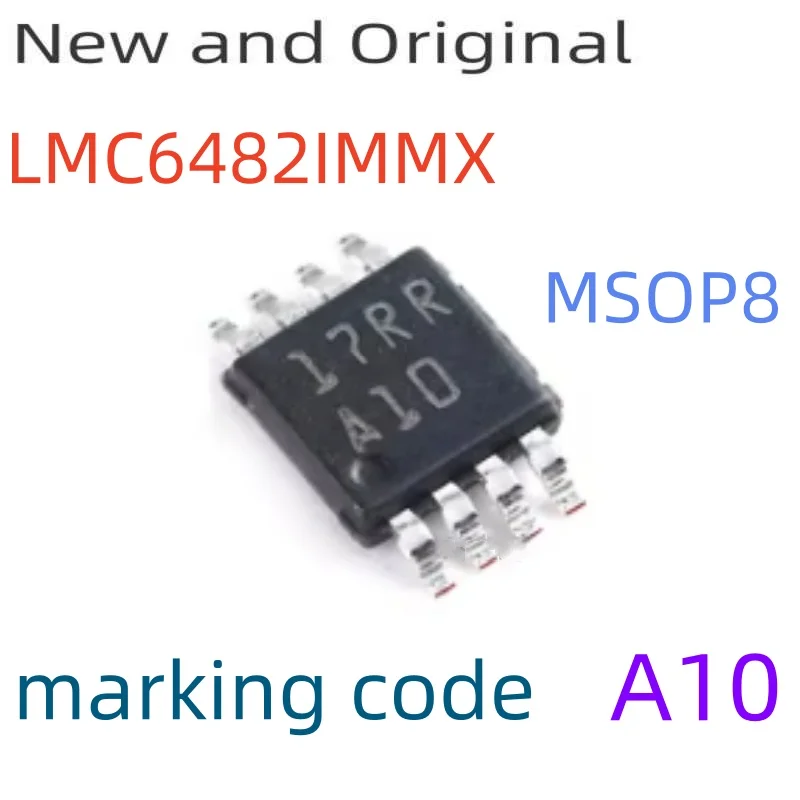 Lmc6482Immx Vssop8 Cmos Dual Rail-To-Rail Input and Output Operational Amplifier Marking Code A10