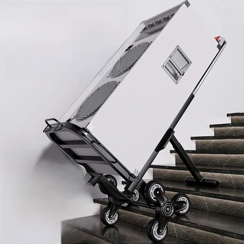 stair-climbing-cargo-refrigerator-water-barrel-heavy-object-moving-helper-portable-shopping-cart-foldable-stainless-steel