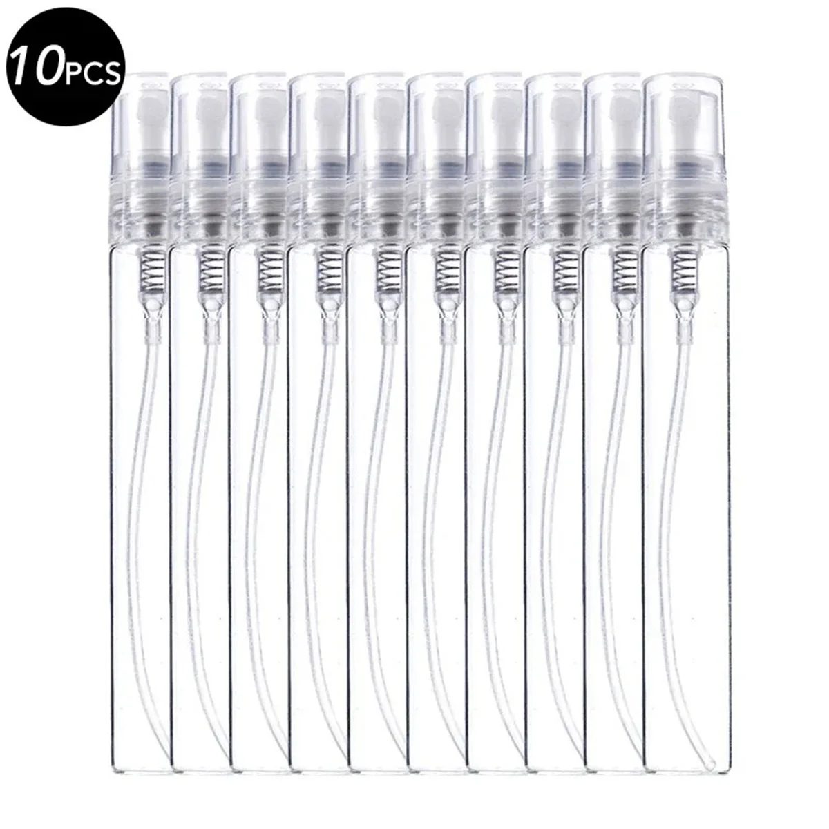 1/10Pcs 2ml 3ml 5ml 10ml Clear Mini Perfume Glass Bottle Empty Cosmetics Bottle Sample Test Tube Thin Glass Vials