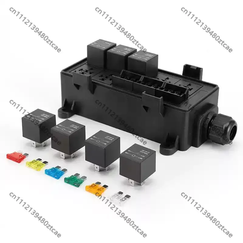 9 Way Waterproof Relay Fuse Box 12V 24V For Car RV Yacht Spotlight Electrical Wiring Modification
