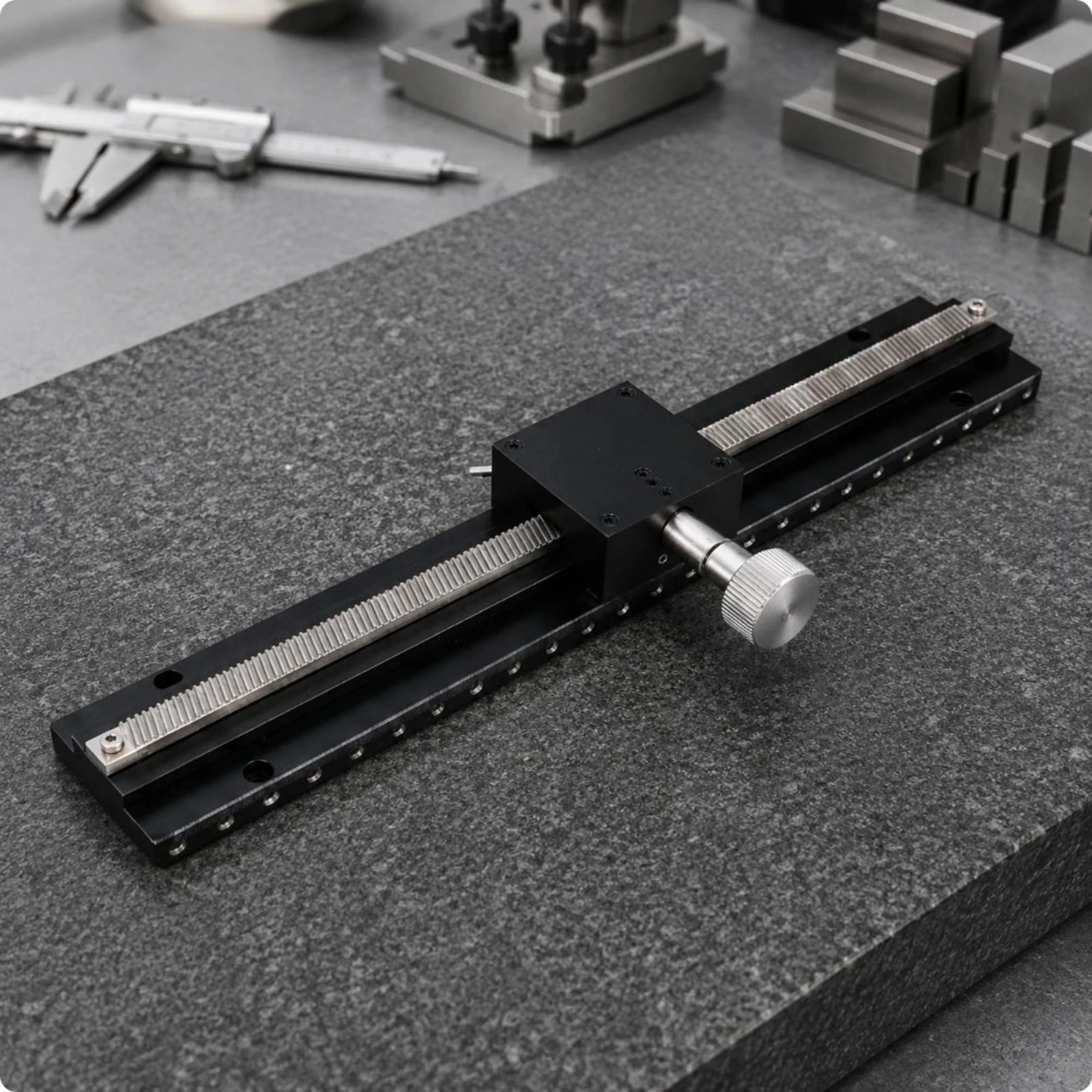 Picture 5: Dovetail Groove Slide Linear Stage Vertical Lift Rack and Pinion Stage Sliding Table Anodized Finish Industrial Equipment