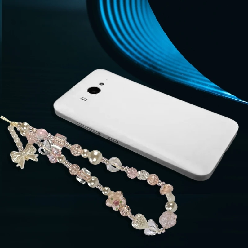 Multi functional Phone Lanyard Versatile Phone Chain Acrylic Beaded Phone Chain Durable Great for Parties & Gatherings