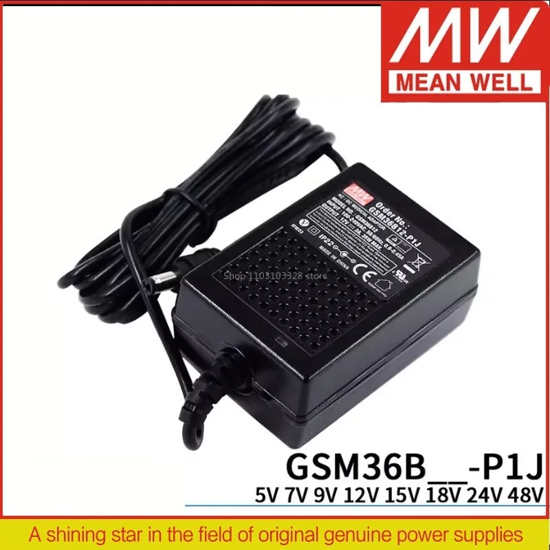 

MEAN WELL Power adapter GSM36B GSM36B05-P1J 5V GSM36B07-P1J 7.5V GSM36B09-P1J 9V GSM36B12-P1J 12V GSM36B15-P1J 15V 36W