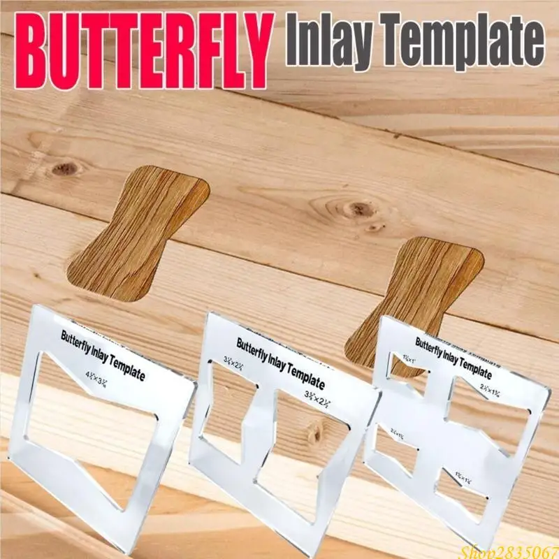 Router -Jig -Vorlage, Butterfly Inlay -Vorlagen Router und dekorative Vorlagen 831f