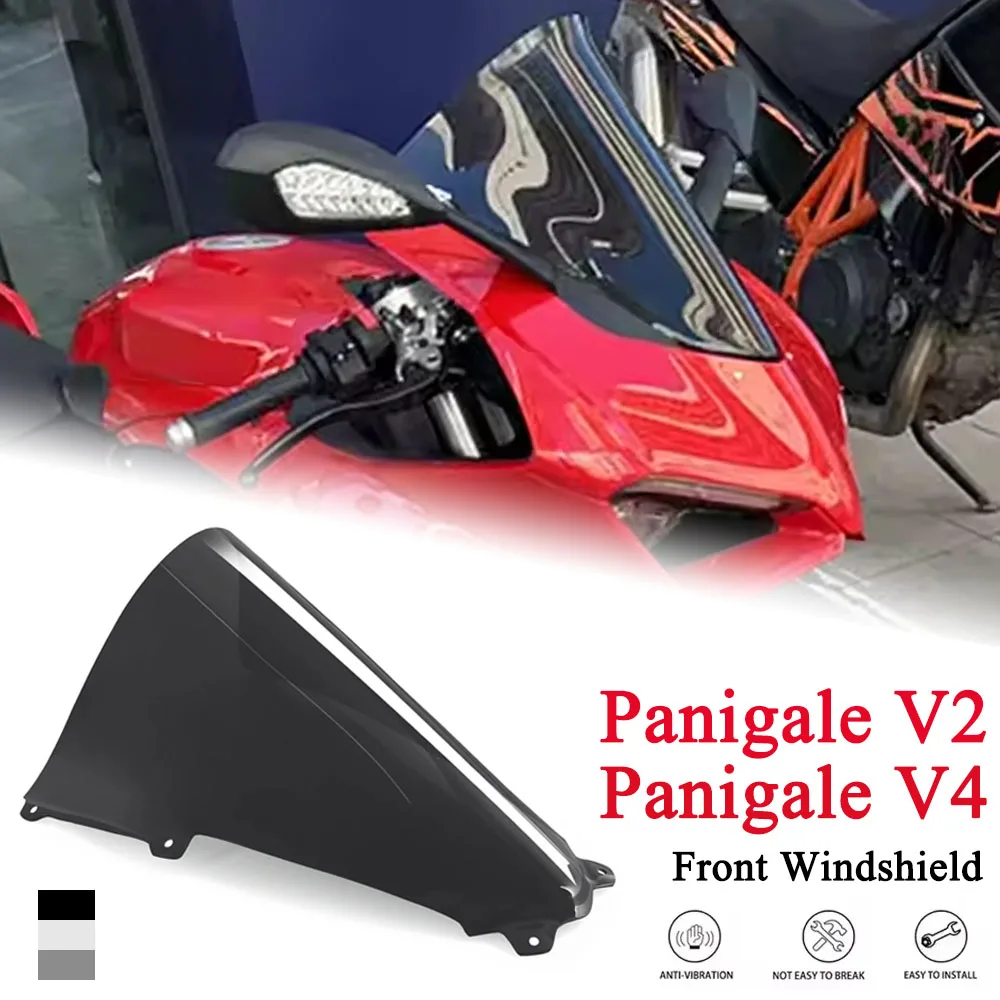 

Motorcycle For Ducati Panigale V2 2018-2024 2023 PANIGALE Panigale V4 2018 2019 Windshield Wind Double Bubble WindScreen Screen