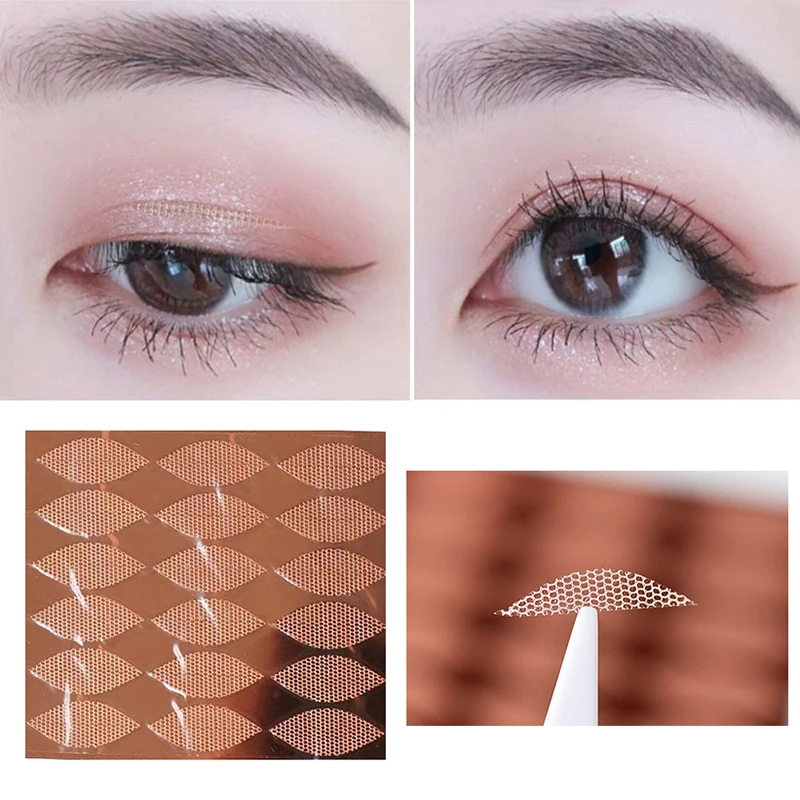 Autocollant invisible pour paupière, bandes de levage des yeux en dentelle, ruban adhésif pour double paupière, outils de maquillage pour femmes, 18 pièces, 24 pièces