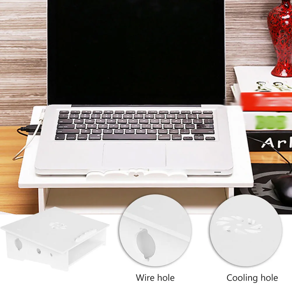 1Pcs Laptop Erhöhten Rack Kühlung Computer Stehen Weiß Tragbare Stabile Halter Display Lagerung Rack Büro Laptop Kühlung Unterstützung