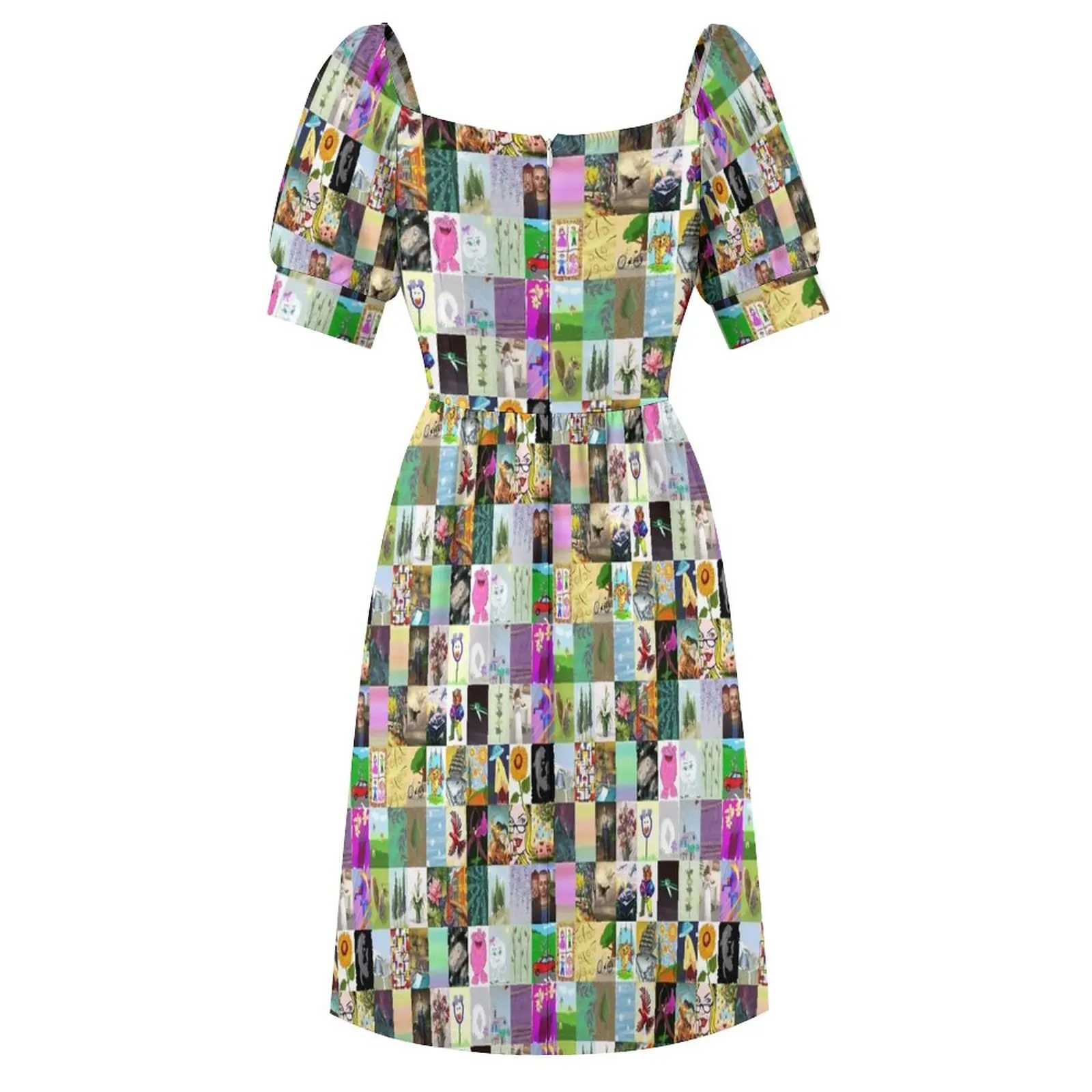 Sims artwork vestido sin mangas para mujer, falda informal, ropa de verano, vestido lindo