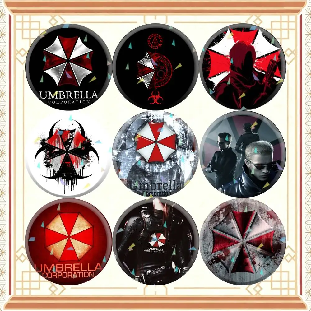 U-Umbrella C-Corporation  32/44/58mm Handmade Pins Round Brooch Badge Backpacks Clothes Jewelry Gifts
