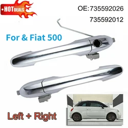 Passenger Left Or Right Side Chrome Outer Door Handle Fit for Fiat 500 2007-2020 735592026 735592012