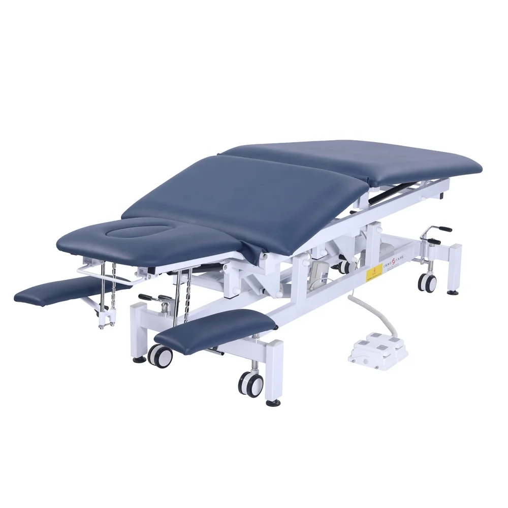 Deluxe Ergonomisches Bett 5-teiliger Multifunktions-elektrischer Chiropraktik-Massagetisch Gym Physiotherapie-Behandlungstisch zum Verkauf