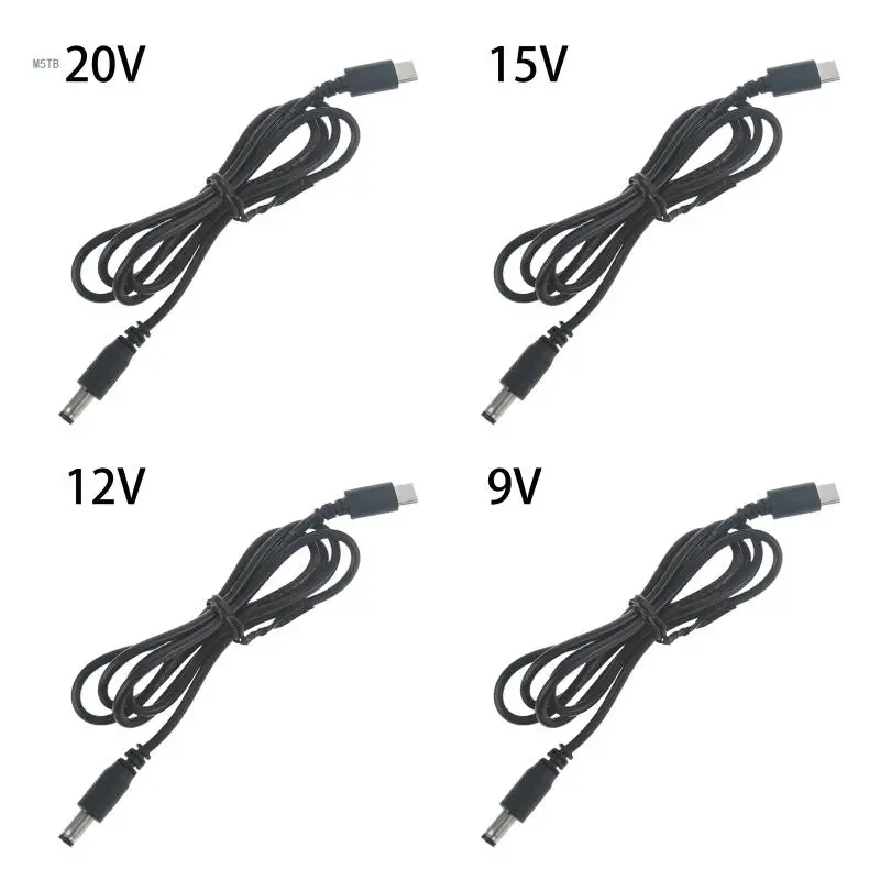 2m USB C Type C PD to 9V 12V 15V 20V 5.5x2.1mm Power Supply Cable for Wireless Router Laptop LED Speaker CCTV Camera Dropship