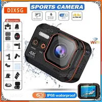 4K HD Wifi Camera 60FPS 170° Wide Angle Action Kamera Outdoor Sport Waterproof Bike Motorcycle Helmet Body Cam With LED Screen