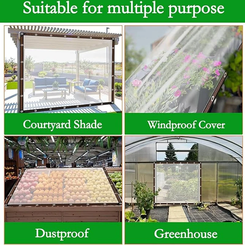 0.55mm PVC Transparent Multifunctional Waterproof Cloth With Customizable Zippers Special Sizes And Colors Pavilion Shelters