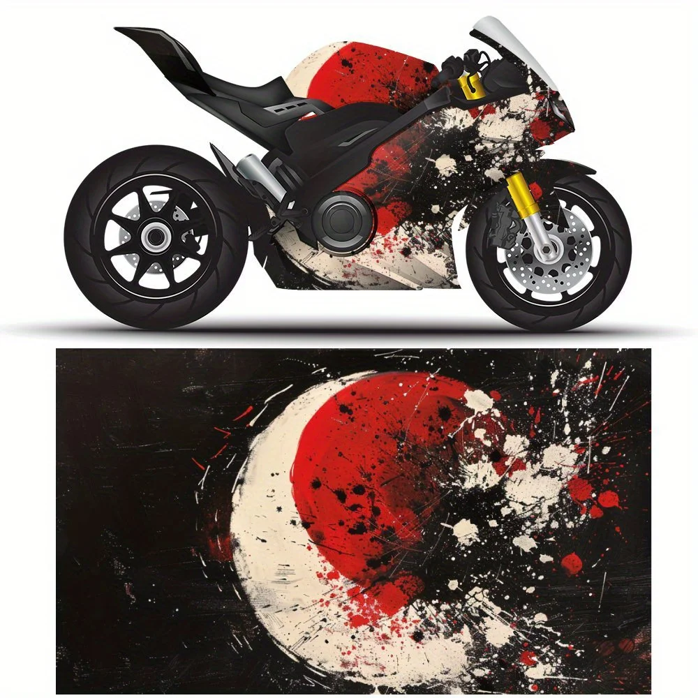 

Striking Patriotic - motif Illustration Motorcycle Vinyl Wraps, Waterproof Self-adhesive Motorcycle Vinyl Wraps, Surface Protect