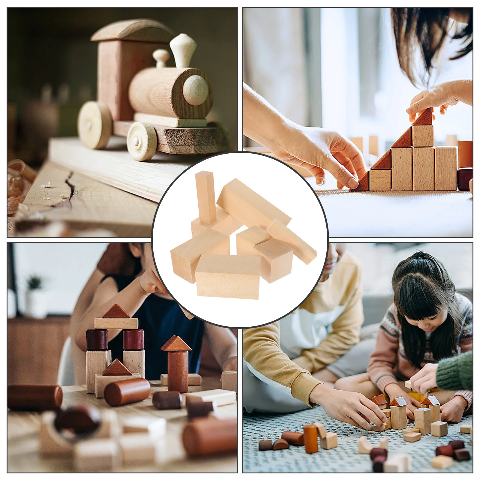 

8pcs Unfinished Wood Carving Blocks Smooth Lightweight Wooden Blocks For Diy Crafts Beginner Whittling Kit Blank