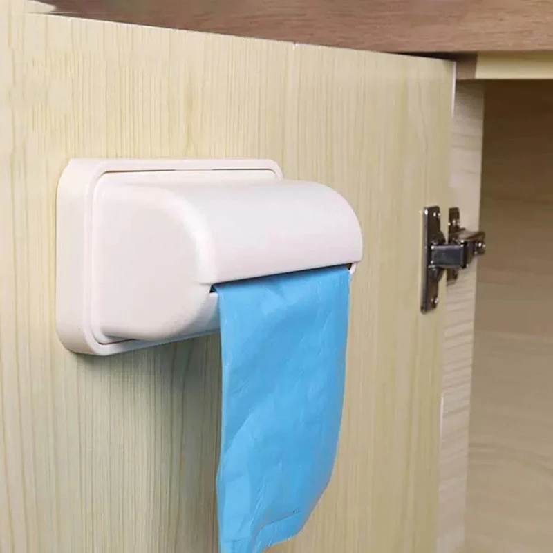 Trash Bags Storage Box Garbage Bag Dispenser for Kitchen Bathroom Wall Mounted Grocery Bag Holder Kitchen Plastic Bags Container