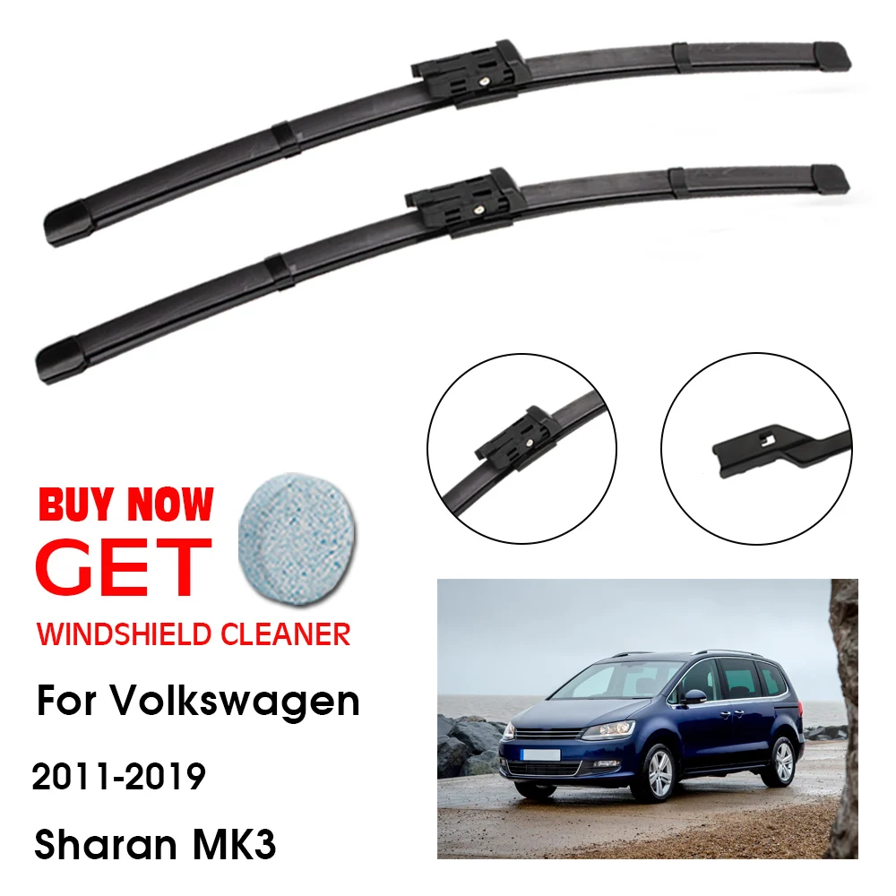 

Car Wiper For Volkswagen Sharan MK3 28"+16" 2011-2019 Front Window Washer Windscreen Windshield Wipers Blades Accessories