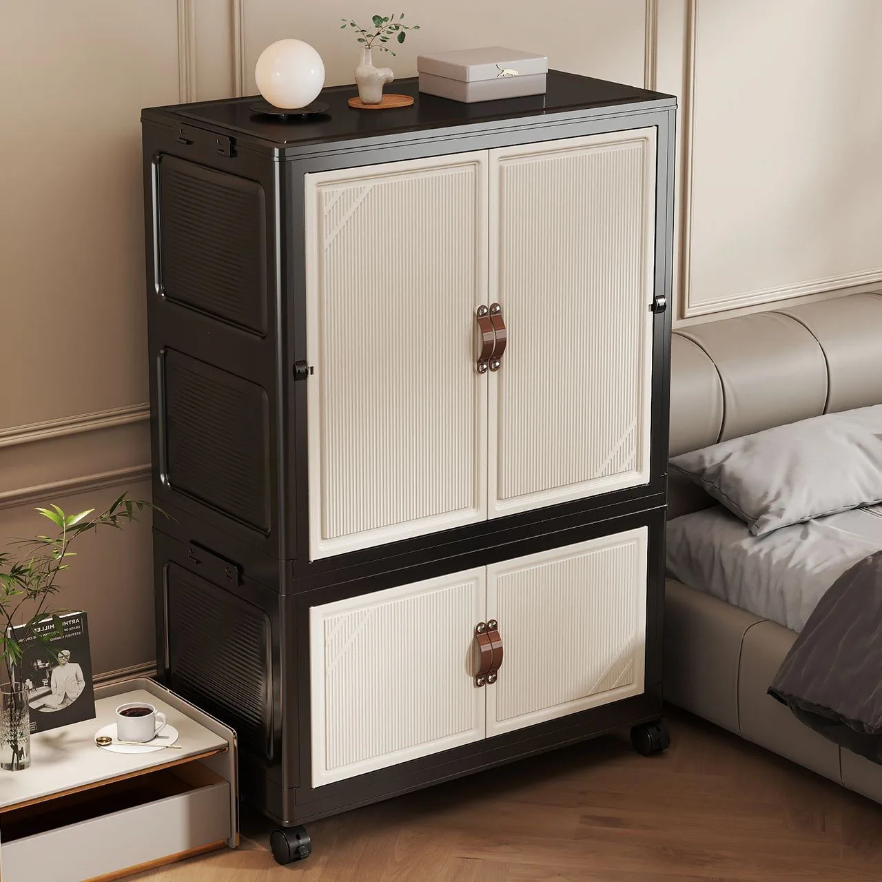 Foldable Mixed Color Baby Wardrobe Large Capacity Children's Clothes Storage Box Living Room & Bedroom Organizer Cabinet
