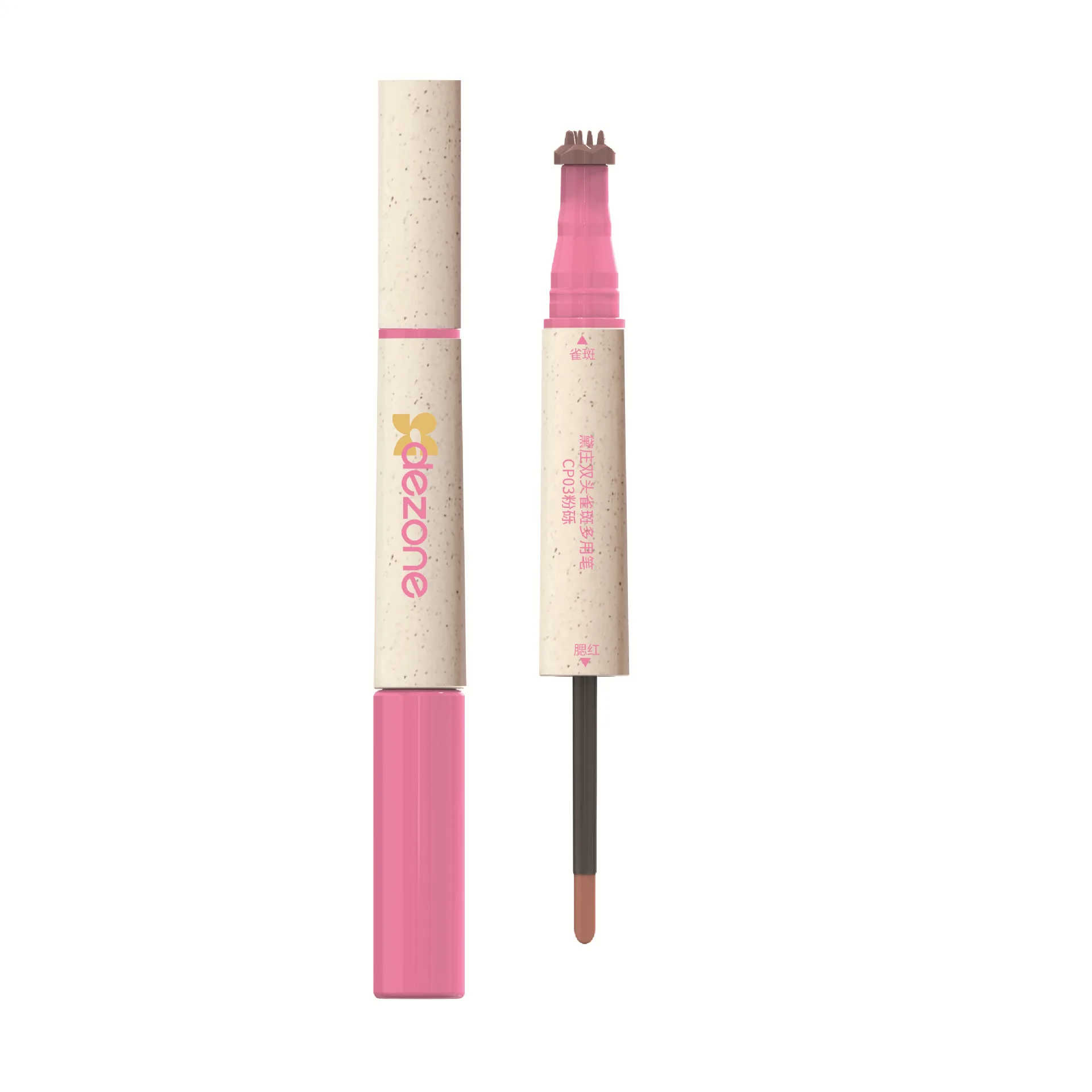 DEZONE – crayon à Blush pour taches de rousseur, longue durée, imperméable, aspect naturel, faux tampon pour taches de rousseur, maquillage 2 en 1