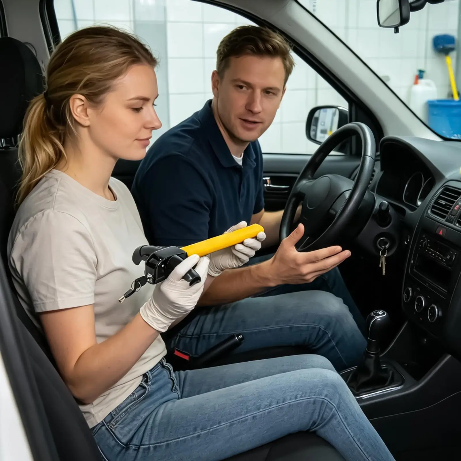 Steering Wheel Lock Anti-Theft Device Safety Security Protection Locking Steering Wheel Lock Anti Theft Device For Trailer Auto