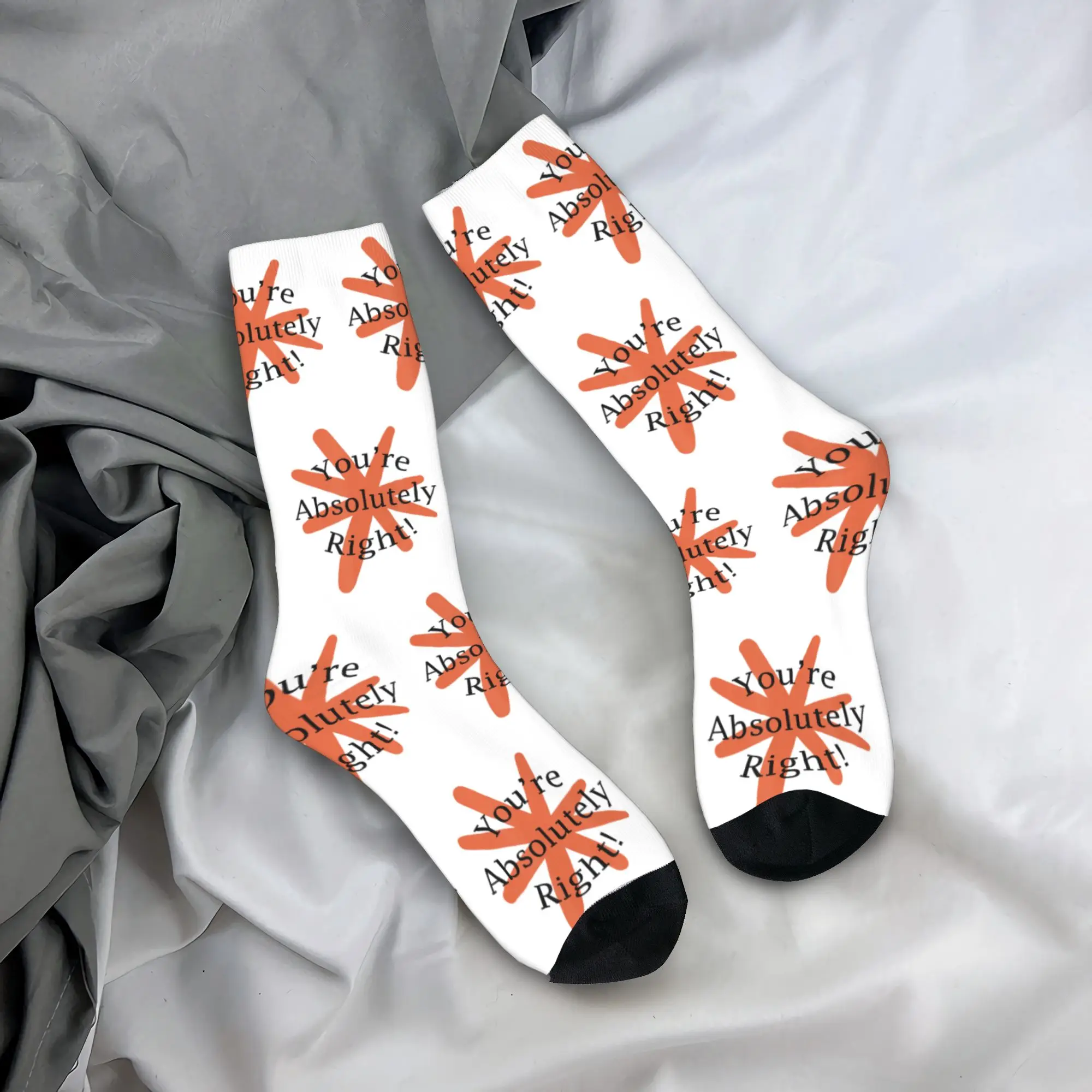 Casual  Men Women Socks Claude Code You're Absolutely Right  Product Soft  Graphic Dress Socks All Seasons