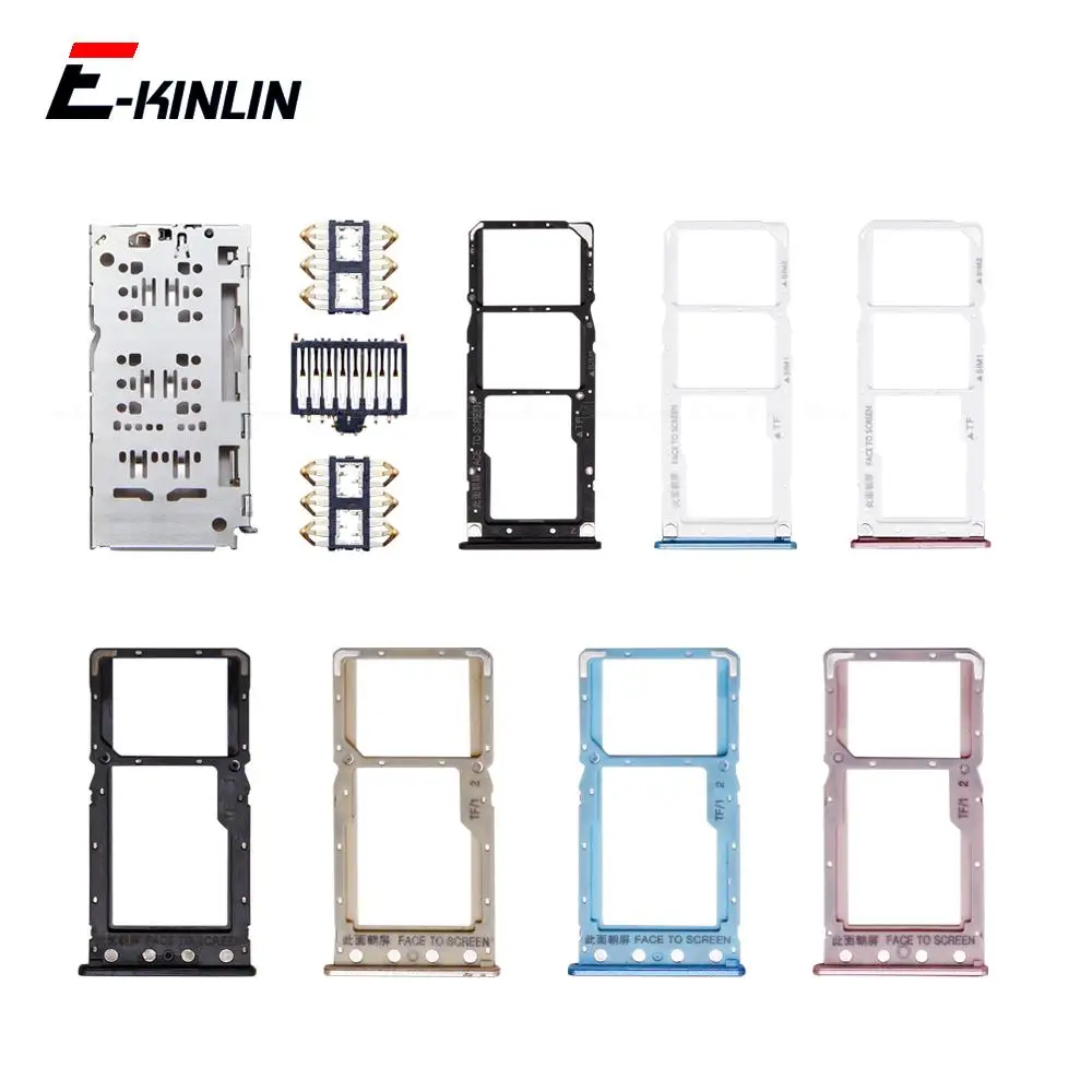 Sim Micro SD Card Socket Adapter Container Connector Holder Slot Tray Reader For XiaoMi Redmi 6 Note 6 Pro