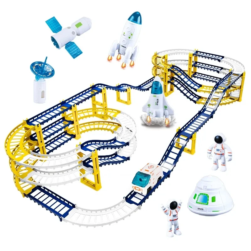 Variable Rail Car Kids Little Train Toy Track Car Roller Coaster Educational Children\'s Toys