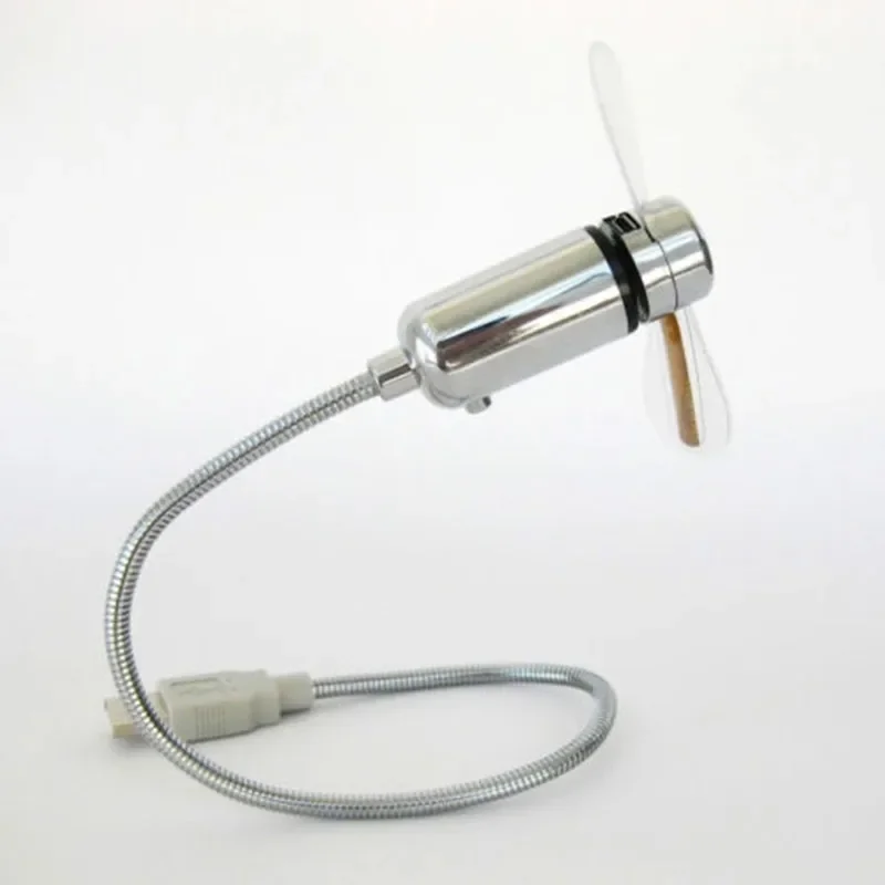 مروحة USB صغيرة يدوية أدوات محمولة مراوح ساعة LED مرنة معقوفة بواسطة الكمبيوتر المحمول والكمبيوتر المحمول وشاشة عرض في الوقت الحقيقي متينة وقابلة للتعديل