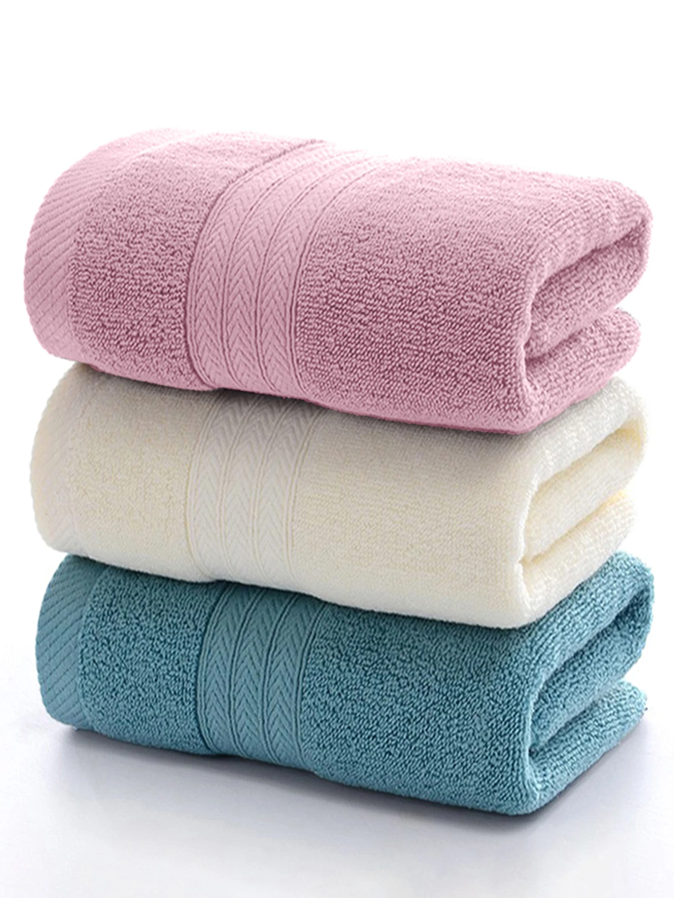 3 Pcs Solid Color Towel Set, Lightweight And Skin Friendly, Delicate Terry, Can Be Used For Face Washing, Bathing And Other Place