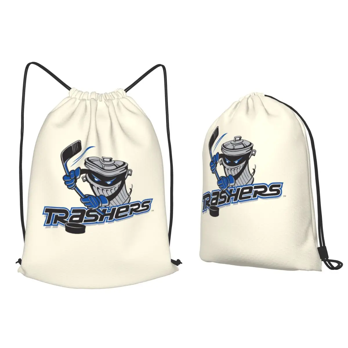 Danbury Trashers Ice Hockey (UHL) Backpacks Portable Drawstring Bundle Pocket Storage Bag Book Bags for Man Woman School