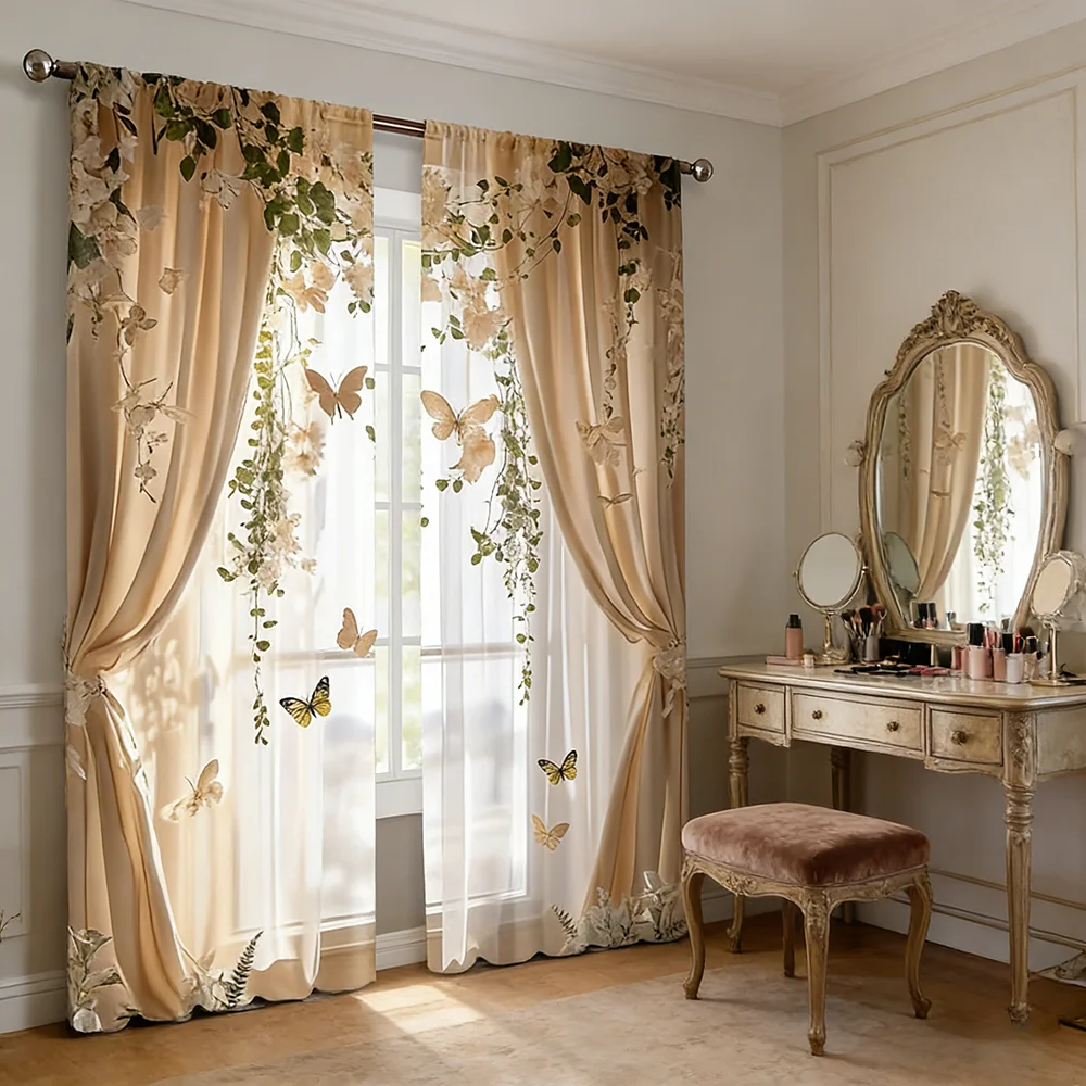 2 szt. Cyfrowo Drukowane Zasło – Home Decor Window Blinds recenzja i cena