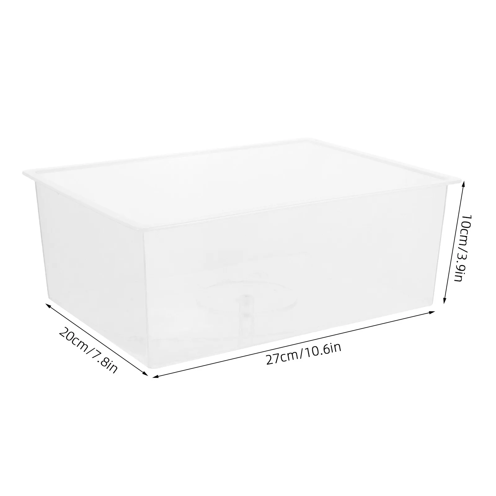 Square Transparent Plastic Basin 10.6x7.9x3.9 Lab Water Bowl for Cleaning Lab Tools Experimental Chemistry Liquid Container