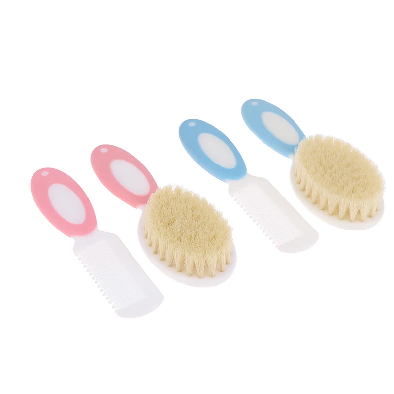 2Pcs/Set Baby Untangling Hairbrush Comb Portable Newborn Infant Anti-screw Hair Edge Brush Scalp Massager For Kids Supplies