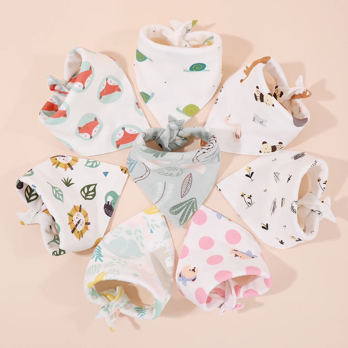 Random 2pcs 3pcs 5pcs Baby Bibs Kids Bandana Bibs for Newborn Feeding Saliva Scarf Cotton Baby Boys Stuff Girl Items Baby Shower