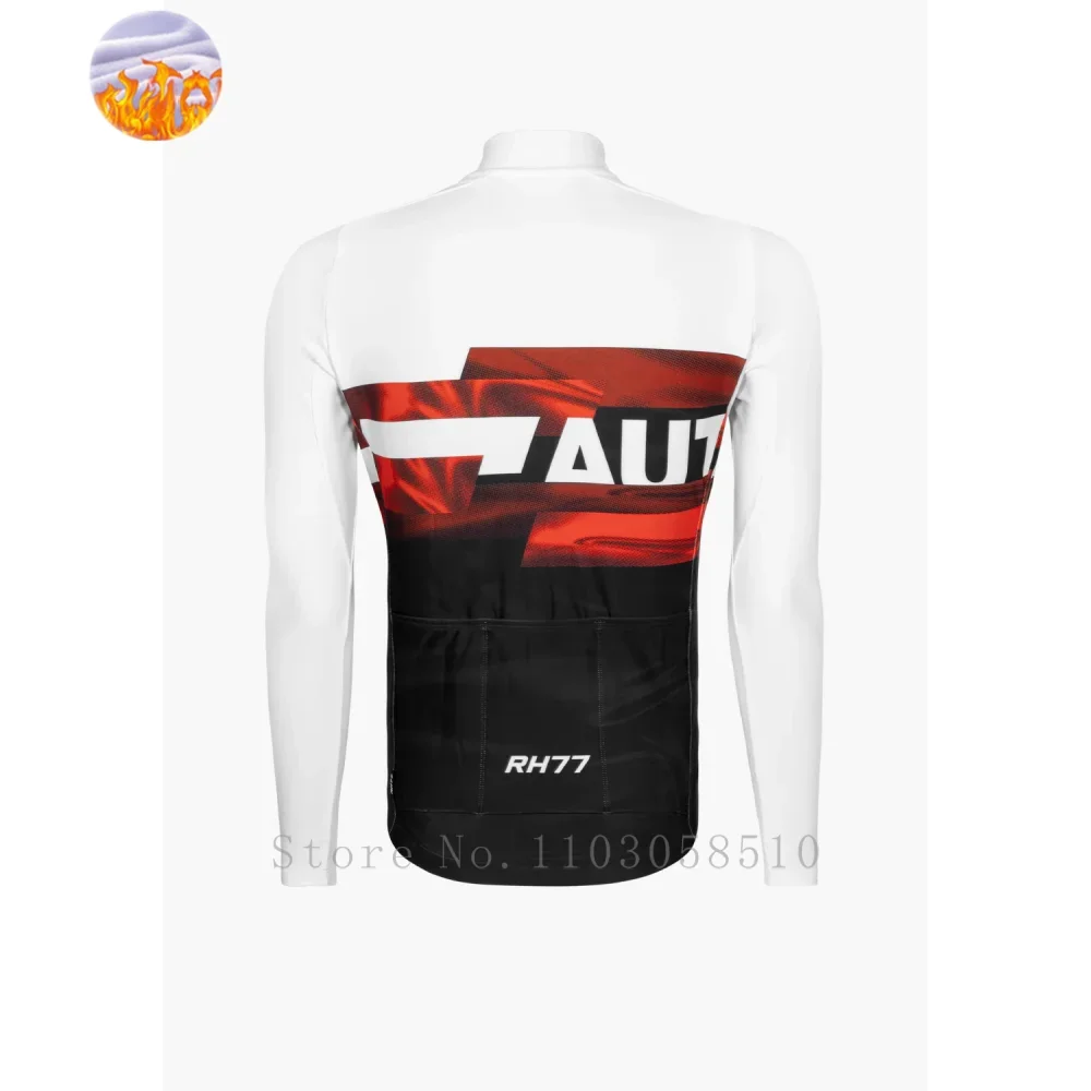 RH77 Thermal Winter Cycling Jacket MTB Bike Coat fleece Bicycle Coat Long Sleeve Clothing pro Cycling Jersey Ciclismo Unisex