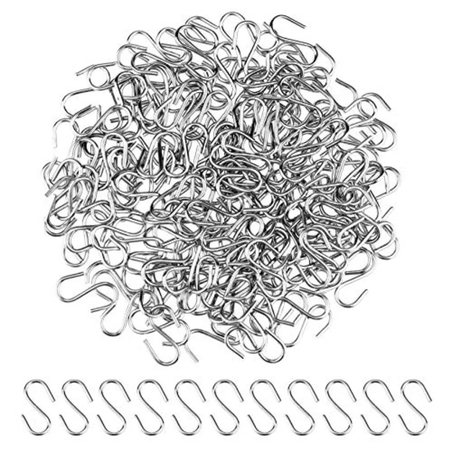 180 Pack Mini Metal S Hook Connectors for Crafts