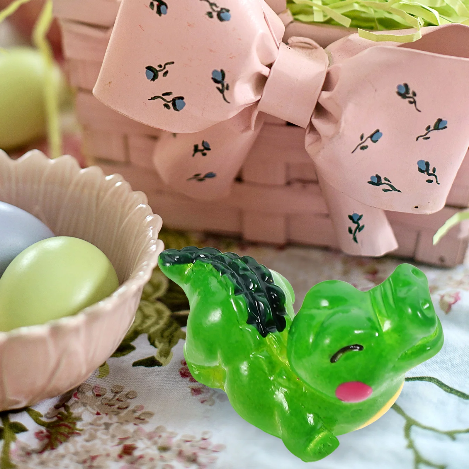 

4pcs Mini Crocodile Figurines Resin Animal Ornament Fish Tank Decor Aquarium Reptile Case Decoration Lifelike Micro Landscape