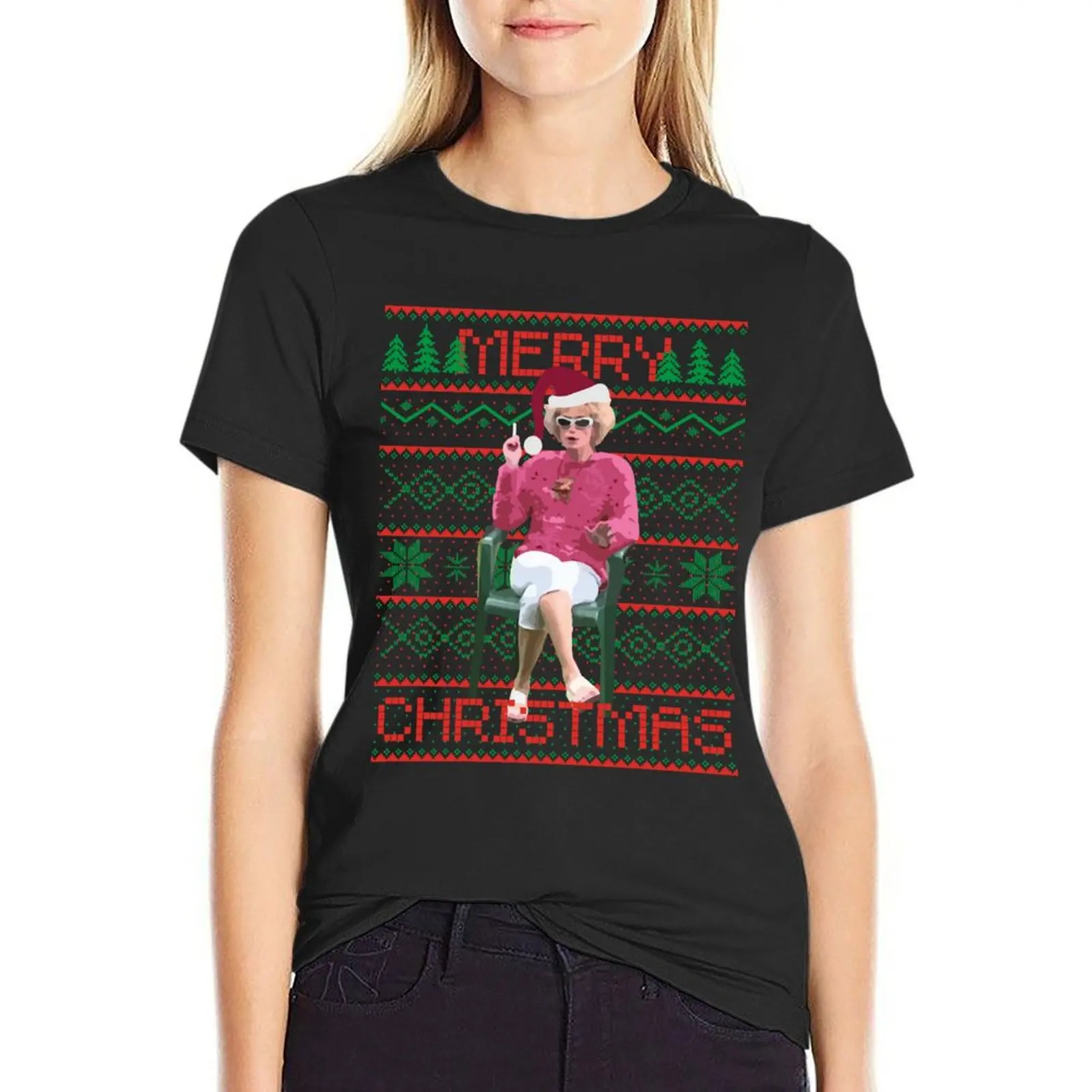 Kath and Kim Christmas Ugly Sweater T-Shirt customs quick-drying Woman clothes