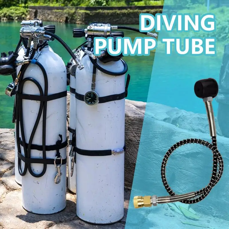 Pump Hose For Diving Convenient Snorkeling Pump Hose Small Breathing Training Scuba Diving Pump Extension Hose For Underwater