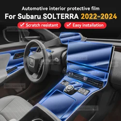 For SUBARU SOLTERRA 2022-2024 Car Panel Film Dashboard Screen Protective Sticker Interior Anti-Scratch TPU Accessories