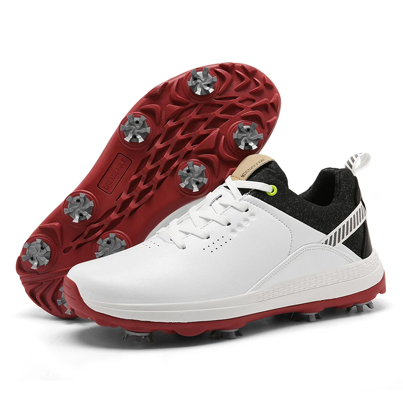 Wodoodporne buty golfowe Męskie profesjonalne buty golfowe z kolcami Outdoor Antypoślizgowe buty golfowe do chodzenia Luksusowe trampki