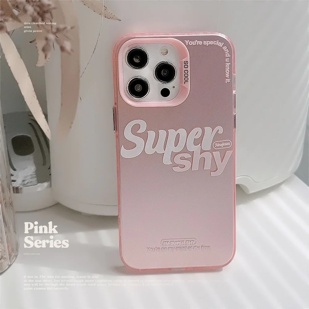 Sweet pink girls fairy laser art Phone Case For iPhone 15 14 13 12 11 Pro Max 15 Plus Case Cute Minimalism luxury Plating Cover