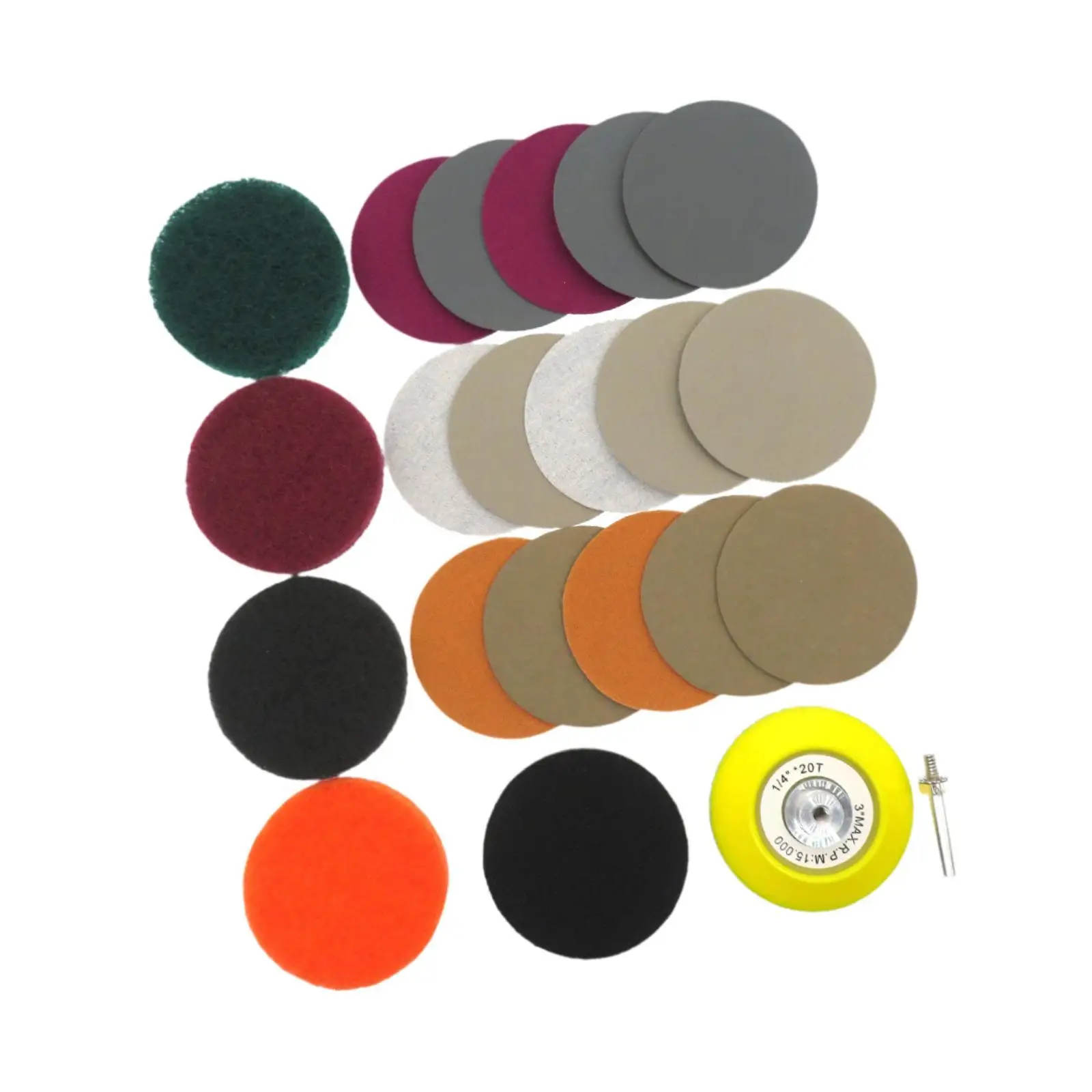 Multi Size Sanding Discs Pads Car Care Abrasive Paper Flocking Kit for Efficient Headlight Polishing