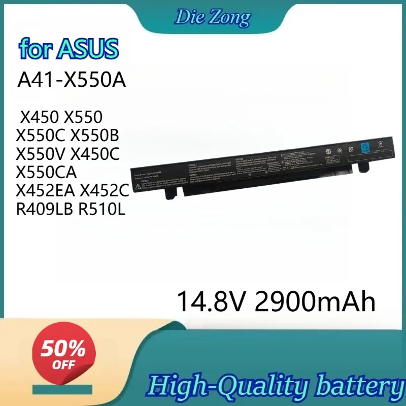 New High quality14.8V2900mAh A41-X550A Laptop Battery for ASUS X450 X550 X550C X550B X550VX450C X550CA X452EA X452C R409LB R510L