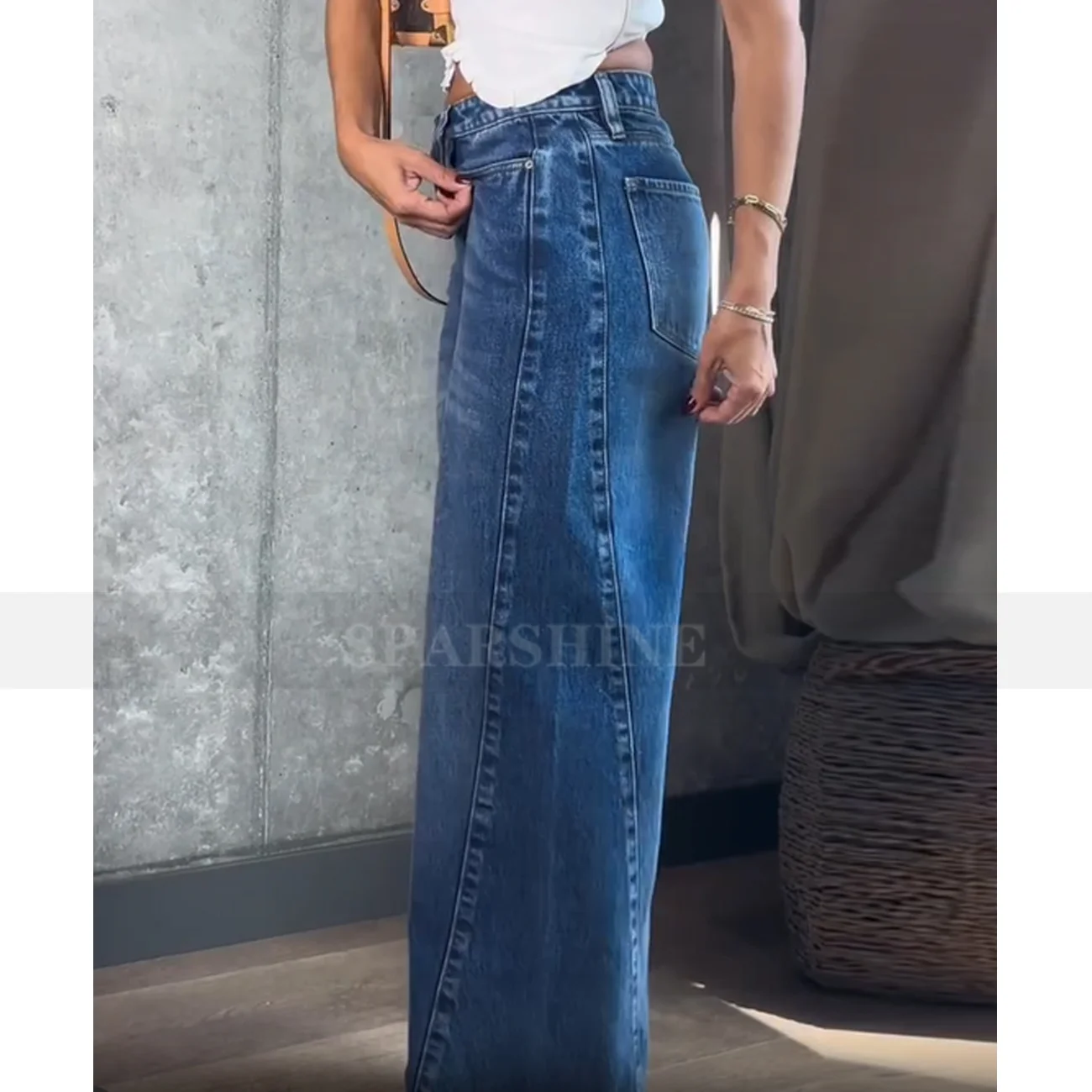 Women‘s Three Dimensional Cut Washed Denim Jeans Straight-Leg Denim Trousers Trendy Comfort Pants Ladies Stylish Streetwear