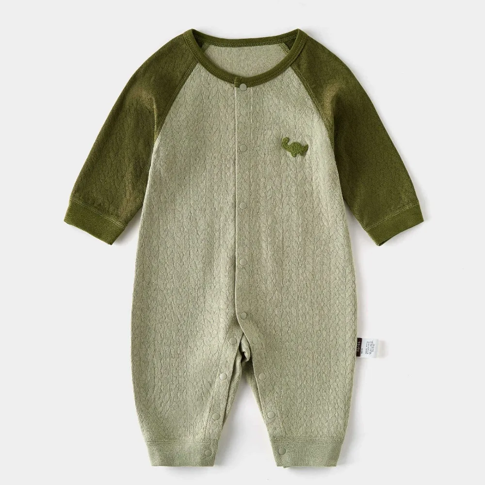 0-18M Baby Autumn and Winter Jumpsuit with Patchwork Style, Men's Baby Jumpsuit, Autumn Outdoor Baby Girl Clothing
