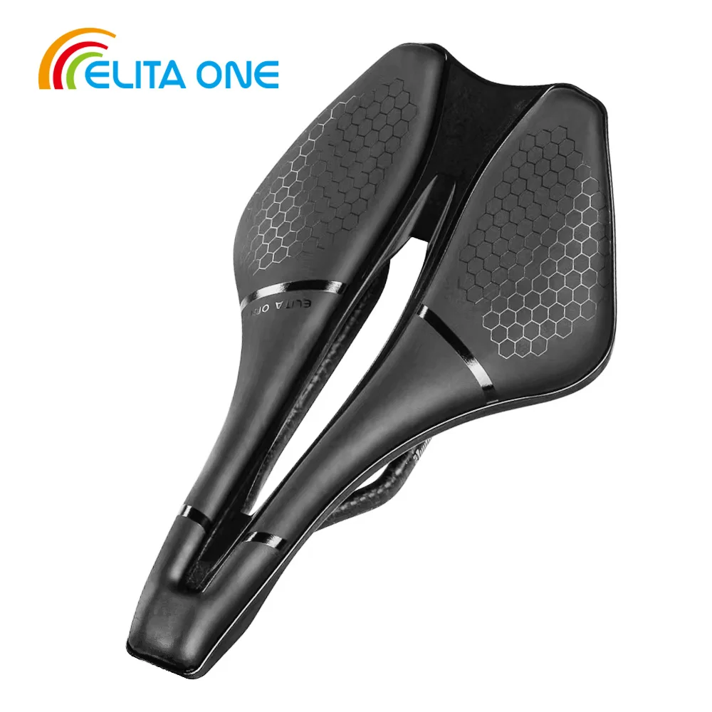 Bicycle Saddle EVA Carbon Saddle Ultralight 143mm Hollow Out Ventilation Comfortable Racing Saddle Carbon Rails